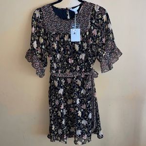 LC Lauren Conrad Smocked Babydoll Dress